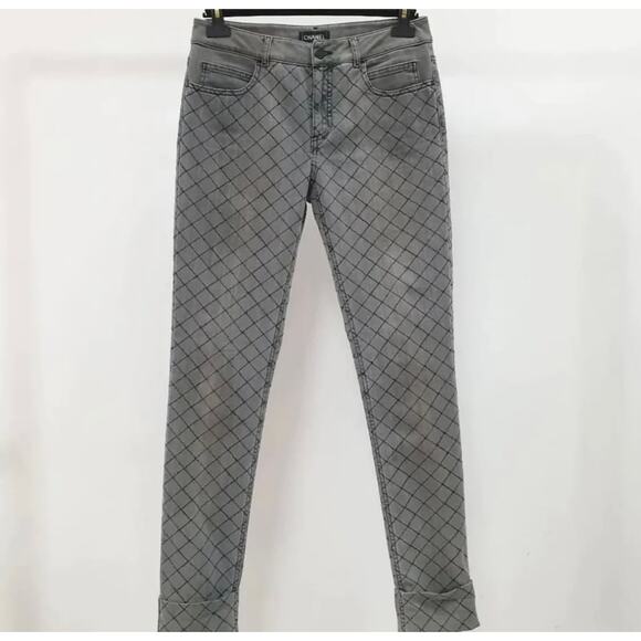Chanel Quilted Skinny Jeans Sz.40 - Picture 1 of 6
